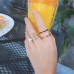 Tide brand European and American street shooting open rivet joint ring artificial pearl full diamond ring ring three-piece ring