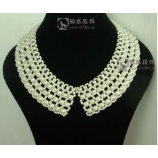KLJL003 national official website the same paragraph multi-layer pearl pointed collar short necklace collar false collar children necklace bubble bead necklace
