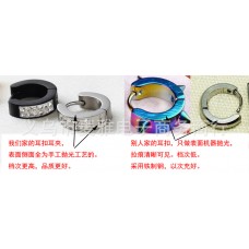 Huachenyu star titanium steel men's earrings wholesale fashion girls earrings ear clips earrings earrings earrings