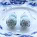 Jade jade double bead gourd 925 natural Burmese jade earrings jade jade earrings jade jewelry 190140
