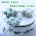 Jade jade double bead gourd 925 natural Burmese jade earrings jade jade earrings jade jewelry 190140