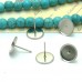 Stainless steel insert/8MM10mm12mm straight side round ear acupuncture tray DIY jewelry earrings wholesale