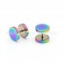 Manufacturer cheap wholesale titanium steel stainless steel dumbbell I-shaped round cake titanium steel earrings fashion jewelry wholesale jewelry