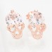 Alloy earrings rose gold hypoallergenic skull earrings new zircon earrings Hot sale on foreign trade platform