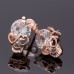 Alloy earrings rose gold hypoallergenic skull earrings new zircon earrings Hot sale on foreign trade platform