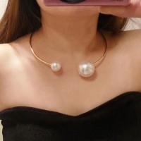 With change jewelry Korean jewelry female wild large pearl collar short necklace female exaggerated jewelry collar personality