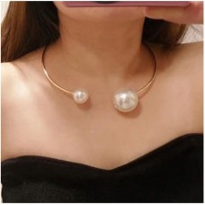 With change jewelry Korean jewelry female wild large pearl collar short necklace female exaggerated jewelry collar personality