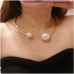 With change jewelry Korean jewelry female wild large pearl collar short necklace female exaggerated jewelry collar personality