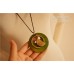 Retro cotton and linen accessories ethnic style Korean style wooden bird pendant long necklace sweater chain
