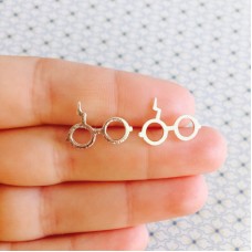 European and American popular Harry Potter earrings gold-plated silver Deathly Hallows earrings glasses earrings lightning earrings wholesale