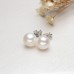 Factory direct sale s925 whole body pure silver earrings 4A grade flawless freshwater pearl earrings pure silver earrings