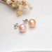 Factory direct sale s925 whole body pure silver earrings 4A grade flawless freshwater pearl earrings pure silver earrings