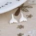 Simple and simple European and American mermaid earrings female Korean version of white silver earrings stall source factory customization