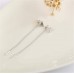 European and American popular women's jewelry simple metal triangle love electroplating earrings long handmade tassel earrings