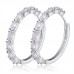 European and American colorful zircon earrings fashion zircon earrings Amazon hot sale new cross-border spot direct supply wish