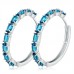 European and American colorful zircon earrings fashion zircon earrings Amazon hot sale new cross-border spot direct supply wish