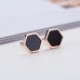 Simple titanium steel earrings temperament square round geometric light luxury earrings jewelry women mini ear bone studs wholesale