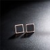 Simple titanium steel earrings temperament square round geometric light luxury earrings jewelry women mini ear bone studs wholesale