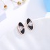 Simple titanium steel earrings temperament square round geometric light luxury earrings jewelry women mini ear bone studs wholesale