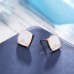 Simple titanium steel earrings temperament square round geometric light luxury earrings jewelry women mini ear bone studs wholesale