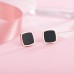 Simple titanium steel earrings temperament square round geometric light luxury earrings jewelry women mini ear bone studs wholesale
