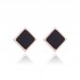 Simple titanium steel earrings temperament square round geometric light luxury earrings jewelry women mini ear bone studs wholesale