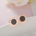 Simple titanium steel earrings temperament square round geometric light luxury earrings jewelry women mini ear bone studs wholesale