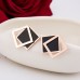 Simple titanium steel earrings temperament square round geometric light luxury earrings jewelry women mini ear bone studs wholesale