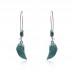 Cross-border hot sale European and American fashion round alloy earrings female creative big ear hook turquoise ear jewelry factory wholesale