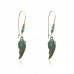 Cross-border hot sale European and American fashion round alloy earrings female creative big ear hook turquoise ear jewelry factory wholesale