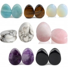 Foreign trade hot sale new stone water drop auricle 5-25MM ear expander（Two links please see details）