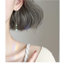 925 sterling silver earrings Korean fashion fresh and simple earrings women long fashion earrings