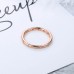 Panjia rose gold drop ring simple temperament stacking joint ring female S925 silver sterling silver ring ring gift