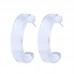Korean version of resin earrings fashion personality semi-circular ring C letter simple earrings earrings factory direct sales