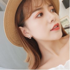 B403 Her Private Life Park Minying Micro-inlaid flower ear clip without pierced garland earrings bow earrings