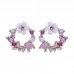 B403 Her Private Life Park Minying Micro-inlaid flower ear clip without pierced garland earrings bow earrings