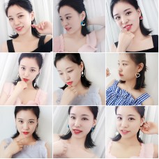 No pierced ear clips Korean temperament simple earrings fresh and wild personality trendy earrings long earrings wholesale