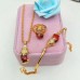 Fashion Imitation Gold Pixiu Three-piece Set Brass Gold Plated Fashion Necklace Bracelet Ring Set Euro Coin Gold Pendant