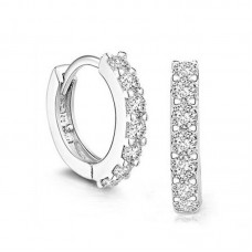 Amazon AliExpress hot style single row diamond sterling silver earrings female Korean version diamond earrings wild white fungus jewelry