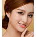 Amazon AliExpress hot style single row diamond sterling silver earrings female Korean version diamond earrings wild white fungus jewelry