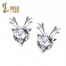 Cross-border new product accessories zircon sterling silver Christmas gift snowflake deer necklace earrings bracelet original three-piece suit female