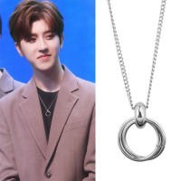 Cross-border Taobao source Cai Xukun's new necklace, men's and women's simple short necklace wholesale, stainless steel does not fade