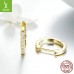 Yinziyun original small circle 925 silver earrings European and American simple fashion real gold plated silver earrings SCE498