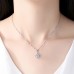 Imitation silver explosion type four-leaf clover pendant female white copper pendant necklace Japanese and Korean jewelry simple temperament live broadcast stall source