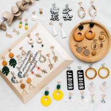 Korean creative ear clip without pierced net red cold wind earrings fashion simple and small super fairy earrings women