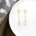 Korean creative ear clip without pierced net red cold wind earrings fashion simple and small super fairy earrings women