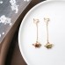 Korean creative ear clip without pierced net red cold wind earrings fashion simple and small super fairy earrings women