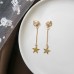 Korean creative ear clip without pierced net red cold wind earrings fashion simple and small super fairy earrings women