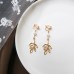 Korean creative ear clip without pierced net red cold wind earrings fashion simple and small super fairy earrings women