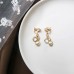Korean creative ear clip without pierced net red cold wind earrings fashion simple and small super fairy earrings women